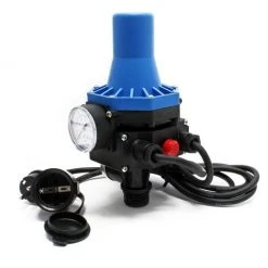 WILTEC Pressostat Avec Câble SKD-3 230V Monophasé Réseau D'eau Domestique Contrôleur De Pression Puits