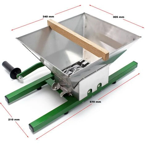 WILTEC Broyeur à Fruits 7L Avec Entonnoir Et Manivelle Facile à Nettoyer – Image 2