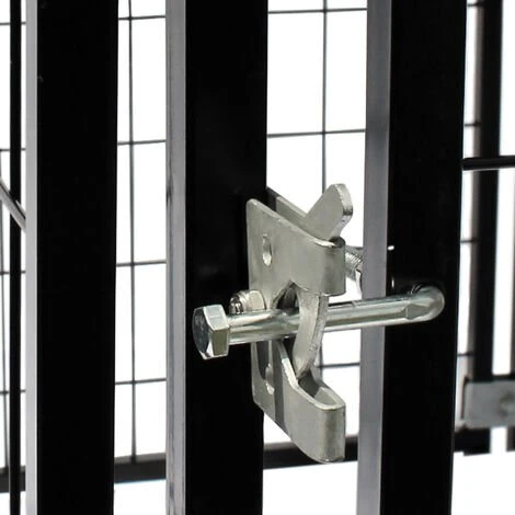 WILTEC Chenil Avec Toiture 121x121x137cm Enclos Extérieur Pour Chien Cage Niche Protection Solaire Outdoor – Image 2