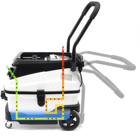 WILTEC Aspirateur Sec Et Humide 1600W Triple Étape Filtration & Fonction De Soufflere Accessoires Inclus – Image 5