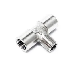 WILTEC Adaptateur Aérographe Pièce En T 2x Filetage Femelle 9,51mm 1x Filetage Mâle 9,51mm