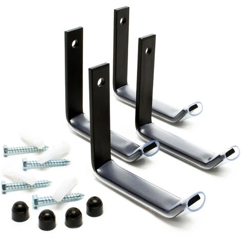 WILTEC Support Mural Pour 4 Pneus Accessoires Pour Roues Rayonnage Pneus Étagère Pour Pneus – Image 2