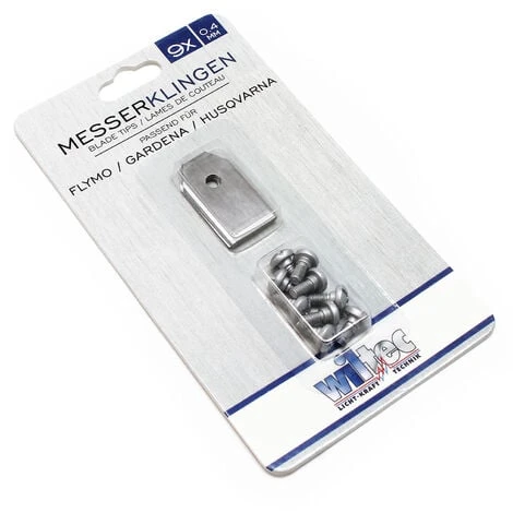 WILTEC Lames 9x0,4mm Vis Montage Automover Robot - Tondeuse Lames