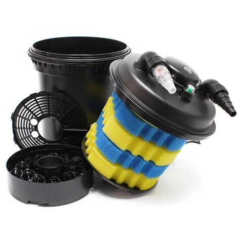 WILTEC SunSun CPF-500 SET 30000l 11W UVC NEO6000 Pompe Tuyau Kit De Filtration – Image 2