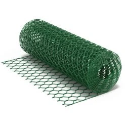 WILTEC Fil De Grillage Vert Acier Galvanisé PVC Maille 25x25mm Rouleau 10m Hauteur 90cm Clôture Cage