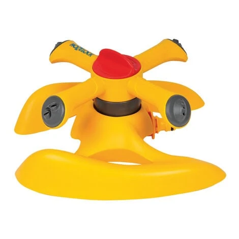 WILTEC Hozelock Arroseur Rond Plus Avec Piquet De Sol, Pour 254m², 5 Buses Réglables En Continu 45°-360°