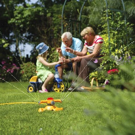 WILTEC Hozelock Arroseur Rond Plus Avec Piquet De Sol, Pour 254m², 5 Buses Réglables En Continu 45°-360° – Image 3