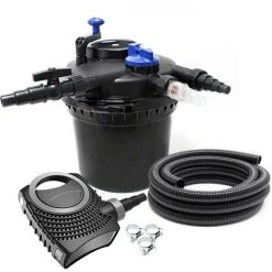 WILTEC SunSun CPF-5000 SET 8000l 11W UVC NEO3800 Pompe Tuyau Kit De Filtration