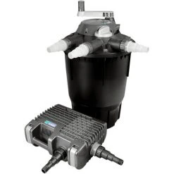 WILTEC Hozelock Bioforce Kit Filtre Pression Jusqu’à 28000L, Avec Aquaforce 8000L/h, UVC 55W
