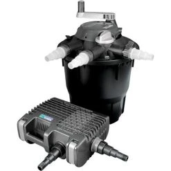 WILTEC Hozelock Bioforce Kit Filtre Pression Jusqu’à 18000L, Avec Aquaforce 6000L/h, UVC 36W