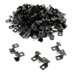 WILTEC XPOtool Clips Acier Fin Montage Des Planchers Lames Terrasse Serrage De Hauteur 8mm 50 Pcs. En Noir