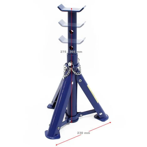 WILTEC Lot De 2 Chandelles De Levage Cric Pour Voiture (2 T Chacune) Chandelle De Calage Support De Montage – Image 3