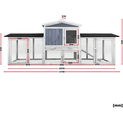 WILTEC Clapier Lapin Clapier Lièvre Cage Enclos Libre – Image 4