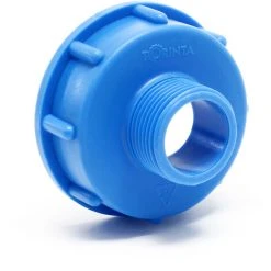 WILTEC Adaptateur IBC Plastique Filetage Mâle 33,25 Mm (1") Conteneur Avec Filet à Pas Grossier S60x6