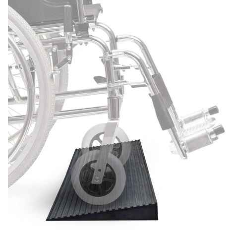 WILTEC Rampe De Seuil 6 Mm × 1000 Mm Avec Film Adhésif, Noire, Rampe à Haute Capacité De Charge – Image 3