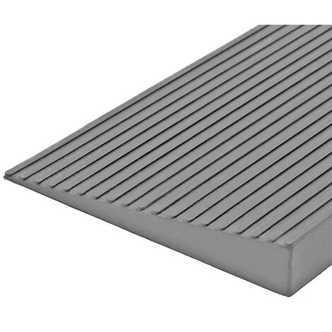 WILTEC Rampe De Seuil 8 Mm × 900 Mm En Caoutchouc, Grise, Rampe à Haute Capacité De Charge, Rampe Pour Fauteuil Roulant – Image 2