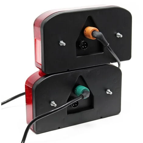 WILTEC Feux Arrière Remorque 2 Pièces 5 Fonctions Câble 5 M Fiche 13 Broches Lampes 12V Sécurité Routière – Image 4