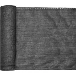 WILTEC Bâche De Clôture 1,5×10m, Gris Anthracite, Brise-vue Clôture Balcon Jardin, Tissu PE-HD Stabilisé UV