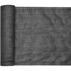 WILTEC Bâche De Clôture 1×25m, Gris Anthracite, Brise-vue Clôture, Balcon, Jardin, Tissu PE-HD Stabilisé UV