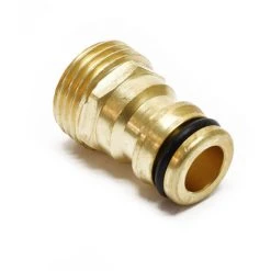 WILTEC Raccord De Tuyau Laiton 20,95mm (1/2") Filetage Mâle Raccord Rapide Système D’encliquetage 16mm