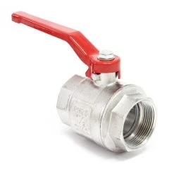 WILTEC Vanne à Sphère Levier En Laiton PN25 (25 Bars) 2x 47.8mm (1 1/2") Filetage Femelle Vanne à Boisseau