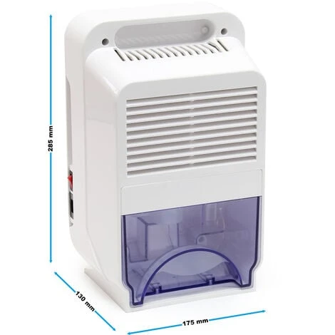 WILTEC Déshumidificateur Réservoir 1,3l Pour Des Pièces Jusqu'à 20m² Blanc Effet Peltier Arrêt Automatique – Image 4