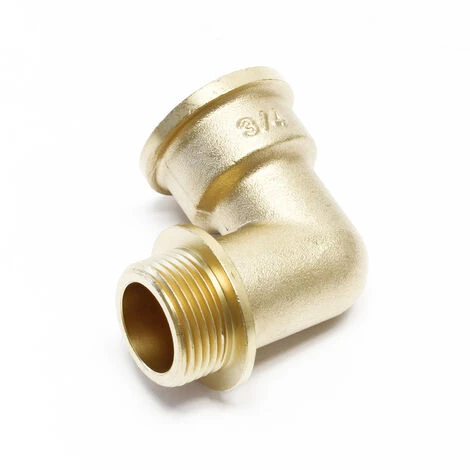 WILTEC Coude 90° Laiton Filetage Mâle 26,44 Mm (3/4") Femelle 24,66 Mm (3/4") Pour Le Raccord De Tuyaux – Image 2