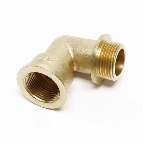 WILTEC Coude 90° Laiton Filetage Mâle 26,44 Mm (3/4") Femelle 24,66 Mm (3/4") Pour Le Raccord De Tuyaux – Image 3