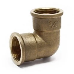 WILTEC Coude 90° En Laiton Filetage Femelle 2x 24,66mm (3/4") Pour Le Raccordement De Tuyaux