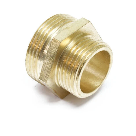 WILTEC Embout Fileté En Laiton Mamelon Réducteur Filetage De Tuyau 41,91mm (1 1/4″) FE 33,25mm (1″) FE