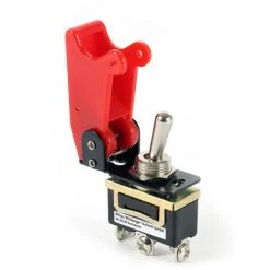 WILTEC Bouton D'arrêt D'urgence, 20A / 12V, Knock-Out En Rouge ON-OFF-ON