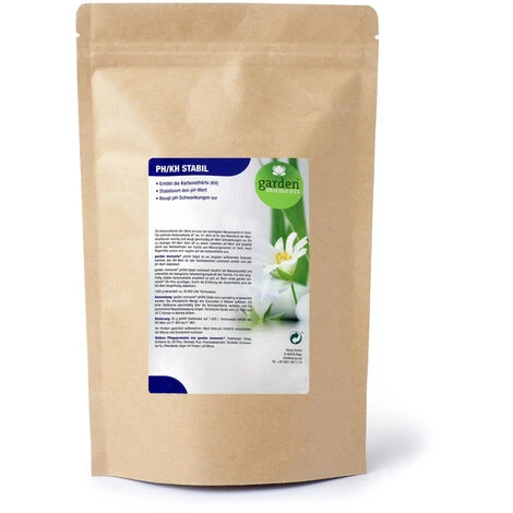 WILTEC Garden Moments PH/KH Stable 500g, Traitement De 10 000l, Règle La Dureté Carbonate (DC)