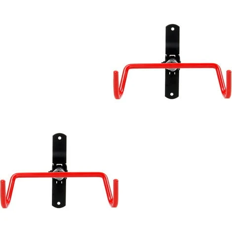 WILTEC Jeu De 2 Support Mural Pliable Pour Vélos Suspension Du Cadre Capacité De Charge Par Crochet 30 Kg – Image 3