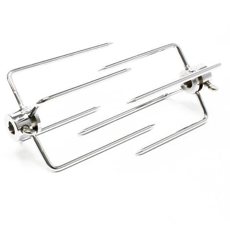 WILTEC Fourchettes Pour Tournebroche Lot De 2 Fourches à Viande Pour Rôtisserie Tournebroche