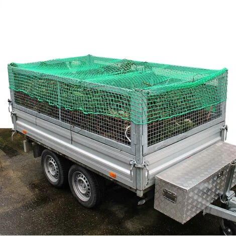 WILTEC Filet De Protection Remorque XPOtool 3x3m Filet D'arrimage Filet à Bagages Maille 45x45mm – Image 3