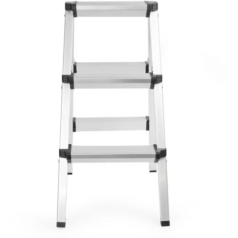 WILTEC XPOtool Échelle Pliante En Aluminium 150kg Escabeau 2 Fois 3 Marches Antiglisse 73cm – Image 4