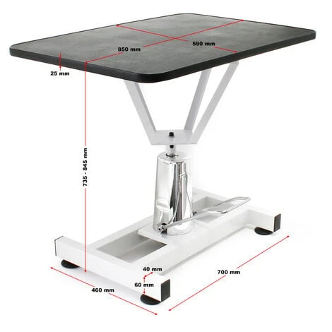WILTEC Table De Toilettage Réglable En Hauteur Chien Chat Table De Soins – Image 2