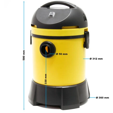 WILTEC Aspirateur Eau Et Poussière 1400W Système De Vidange Automatique Volume 30L Nombreux Accessoires – Image 5
