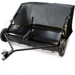 WILTEC Balai Ramasseur Balayeuse Pour Tondeuse Autoportée Largeur 105cm Et Roues En Caoutchouc 266x60,3mm