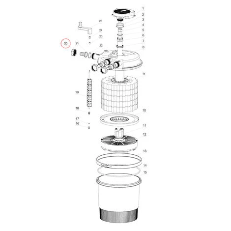 WILTEC Pièce Détachée: SunSun CPF-20000 & CPF-30000 Filtre De Bassin à Pression Entrée/Sortie Vis – Image 3