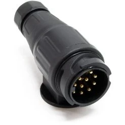 WILTEC Adaptateur Prise Remorque 13 Broches 12V Feux Stop Clignotant Feu Brouillard Feu Arrière