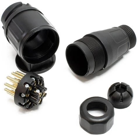 WILTEC Adaptateur Prise Remorque 13 Broches 12V Feux Stop Clignotant Feu Brouillard Feu Arrière – Image 3