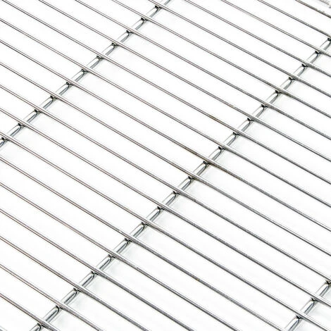 WILTEC Grille De Barbecue Acier Inoxydable Carrée 60 X 40 Cm Sans Rouille Barbecue à Charbon De Bois /à Gaz – Image 2