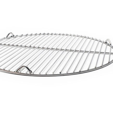 WILTEC Grille Acier Affiné Ronde 44,5 Cm Barbecue à Charbon De Bois /à Gaz Barbecue Avec Grill Pivotant – Image 3