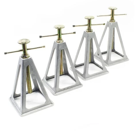 WILTEC Chandelles De Stabilisation Pour Caravane Et Remorque 4 Pièces Chandelle De Calage – Image 2