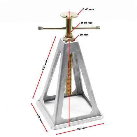 WILTEC Chandelles De Stabilisation Pour Caravane Et Remorque 4 Pièces Chandelle De Calage – Image 3