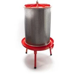 WILTEC Pressoir Hydraulique 40 Litres 3 Bars Acier Inoxydable Pour Presser Les Fruits