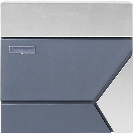 WILTEC Boîte Aux Lettres Avec Porte-journaux V45 Boîte Postale Murale Acier Inox Boîte Aux Lettres Gris Anthracite – Image 4