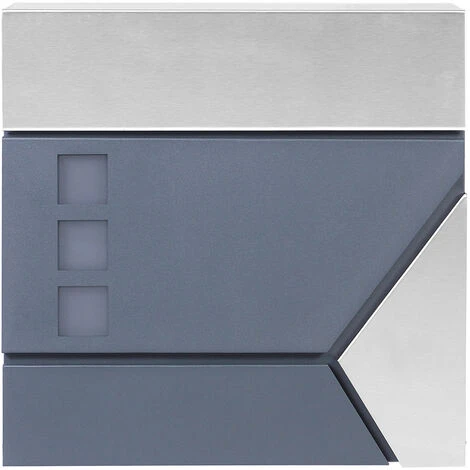 WILTEC Boîte Aux Lettres Avec Porte-journaux V47 Boîte Postale Murale Acier Inox Boîte Aux Lettres Gris Anthracite – Image 4