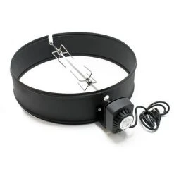 WILTEC Broche électrique Pour Barbecue Ø 55cm X H 15cm Rôtissoire Support Pour Barbecue Boule Acier Revêtu